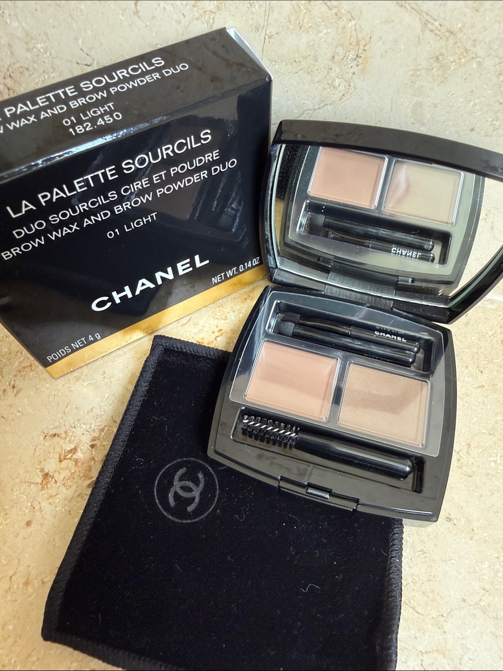 Chanel brow wax and powder light 01 new in box